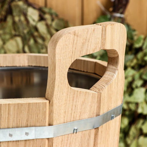 Запарник-ведро из дуба, 12 л, нержавеющая вставка