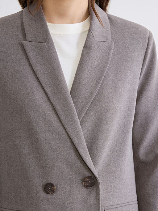 Kruvaze Yaka Kad?n Blazer Ceket