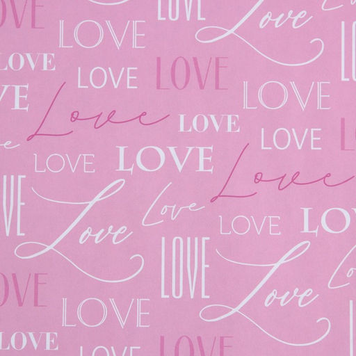 Цена за 10 шт. Бумага упаковочная крафт цветная односторонняя «Love», 50 х 70 см