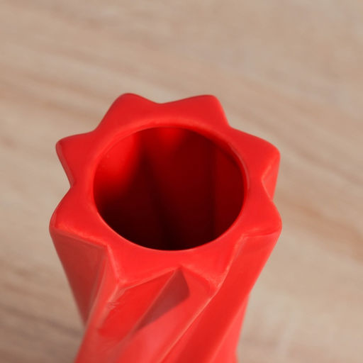 Ваза «Тьяго», виток, d=4.5 см,16×7 см, керамика, красная