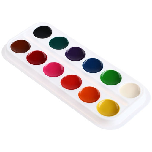 Акварель медовая «Винни Пух», Союзмультфильм, 12 цветов, в картонной коробке, без кисти