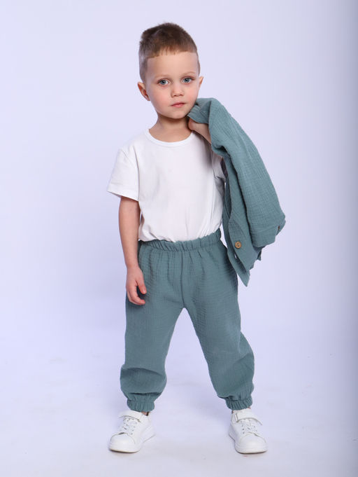 БР004 Брюки Муслин (фисташковый) - Милаша фото 2