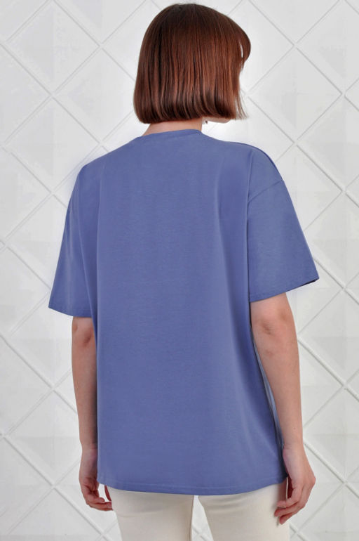 Арт. 3737 Футболка женская 42-52 (6 шт) Цвет:грязно-фиолетовый - Калинка фото 9