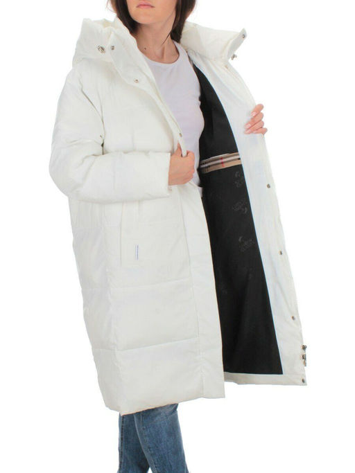22369 WHITE Пальто зимнее женское (200 гр. холлофайбера) - Fashion фото 6