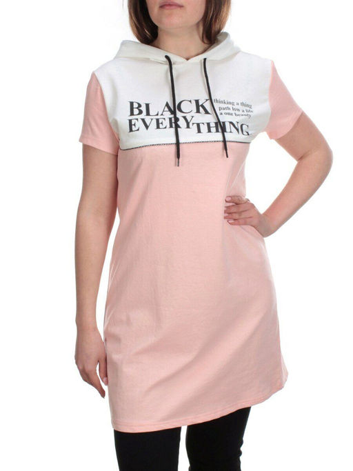 11792 PINK Туника спортивная женская (100% хлопок) - Фабричный китай фото 6