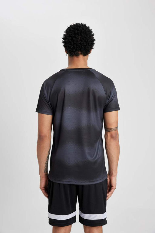 DeFactoFit Облегающая футболка с круглым вырезом и рисунком в стиле спортсмен с короткими рукавами  фото 10