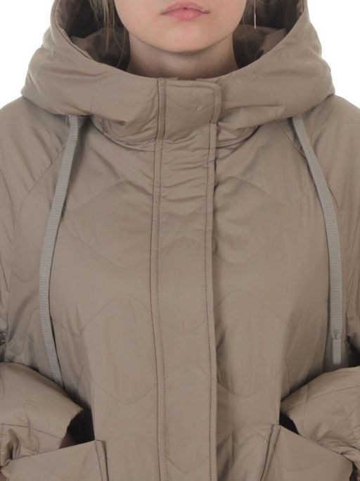 9661 DK. BEIGE Куртка демисезонная женская (100 гр. холлофайбер) - Fashion фото 4