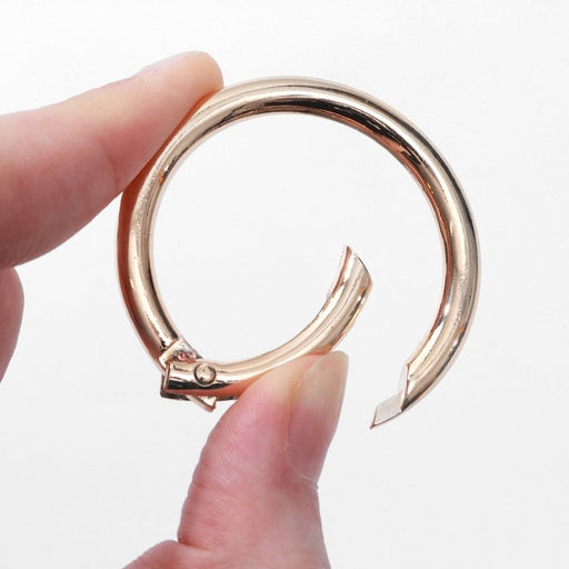 Цена за 2 шт. Кольцо-карабин, d=38/48 мм, толщина - 5 мм, 5 шт., цвет золотой