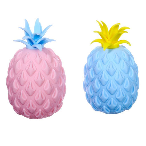 Цена за 12 шт. Антистресс игрушка - мялка «Ананас», с пастой, МИКС