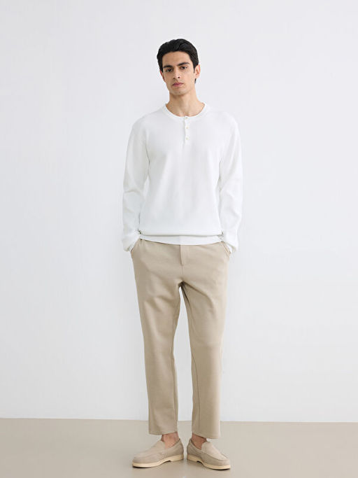 Bisiklet Yaka Erkek Triko Kazak