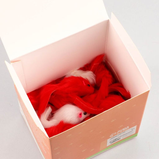 Цена за 40 шт. Мышь меховая однотонная 6,5 см, фасовка 40 шт, микс цветов - Пижон фото 7