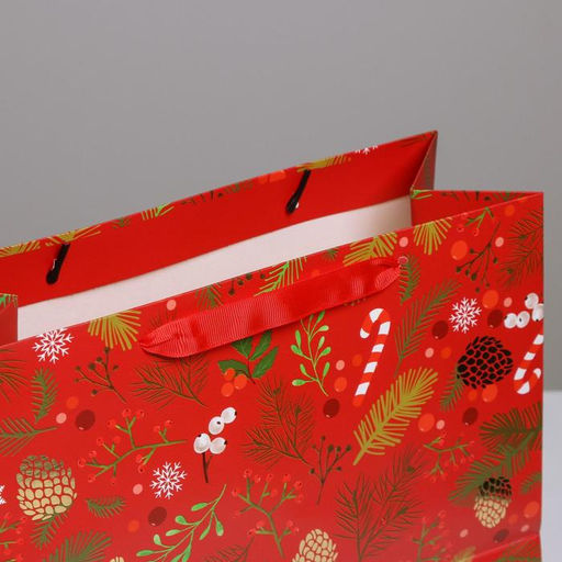 Пакет подарочный новогодний ламинированный «Время волшебства», ML 27 х 23 х 11.5 см