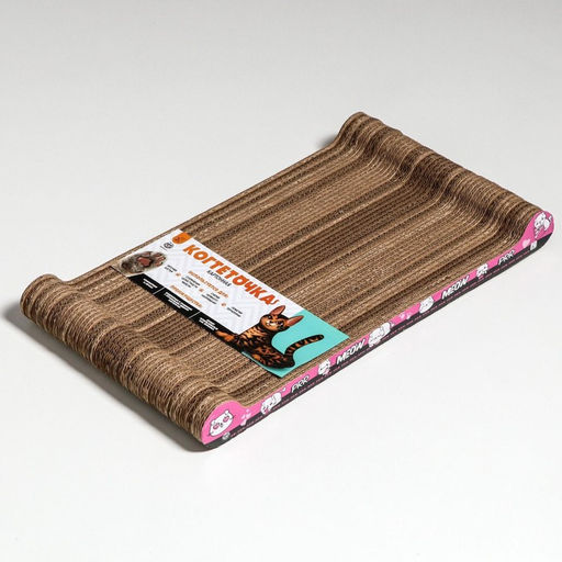 Когтеточка из картона PRR MEOW, 45 22 4.5 см - Пушистое счастье фото 6