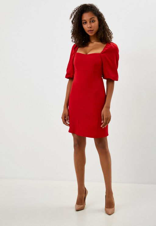 Приталенное платье с рукавами-буф - Incity фото 7