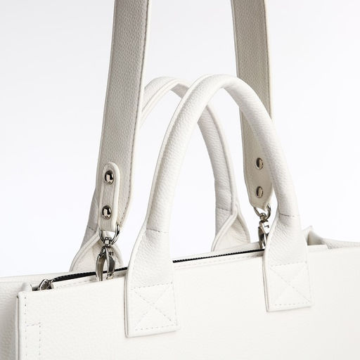 Сумка женская тоут TEXTURA на молнии, 33×9×23 см, белая