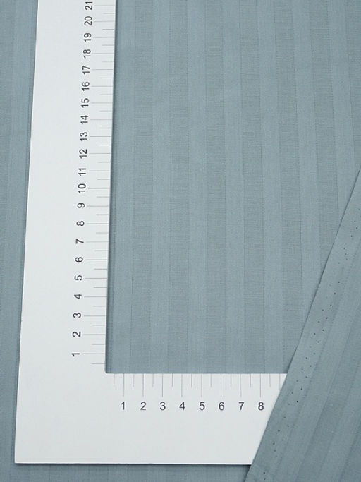 Сатин-страйп цв.Св.серо-лазурная дымка (1см*1см), ш.2.2м, хлопок-100%, 135гр/м.кв - Купава фото 2