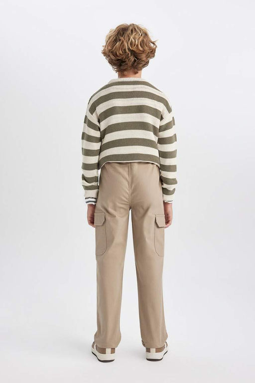 Брюки из габардина стандартного кроя для мальчика - Defacto фото 9