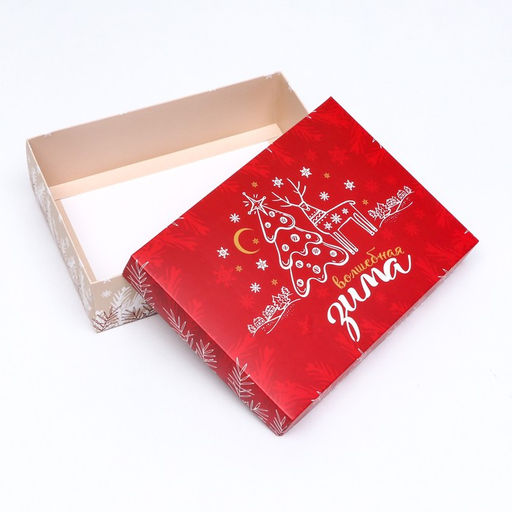 Подарочная коробка сборная Снежинки, 21 х 15 х 5,7 см - UPAK LAND фото 10