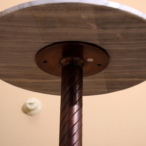 Стол кофейный, 41×41×55 см, алюминий, мрамор