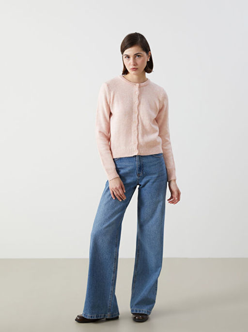 Bisiklet Yaka Crop Kad?n Triko H?rka