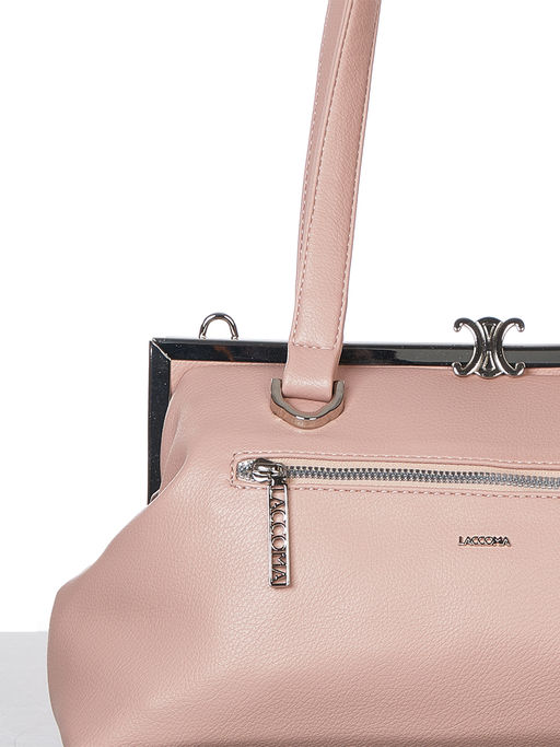 LACCOMA сумка Барбара-Л815-серо-розовый эко кожа хлопок