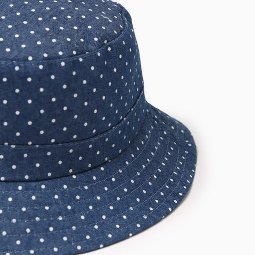 Панама детская MINAKU «Горошек», размер 44-46, синяя