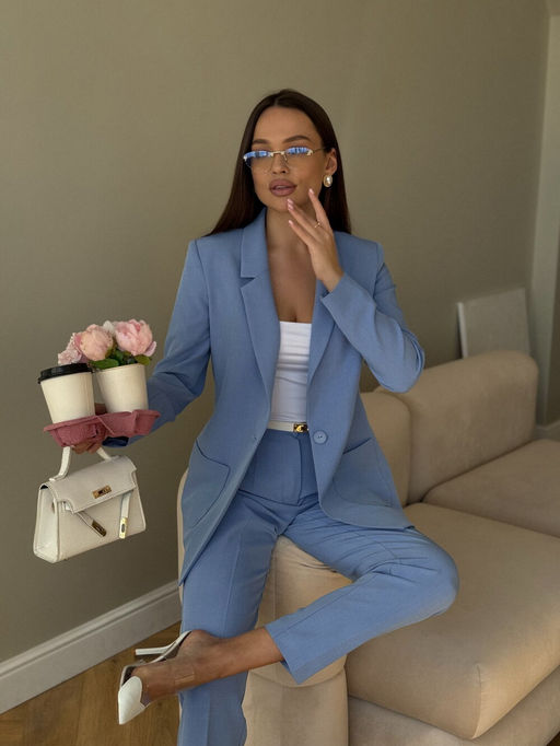 Костюм DilanaVIP 2056 голубой - Dilana vip фото 4