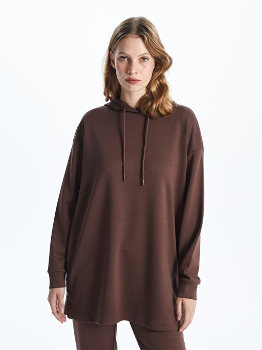 D?z Oversize Kad?n Hoodie