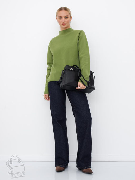 Сумка женская кожаная 8021-2S black Velina Fabbiano-Safenta