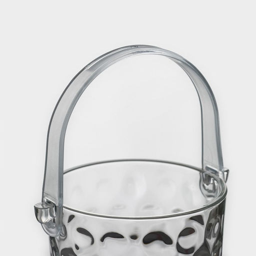 Ведро для льда «Верона», 700 мл, с щипцами, стекло, прозрачное