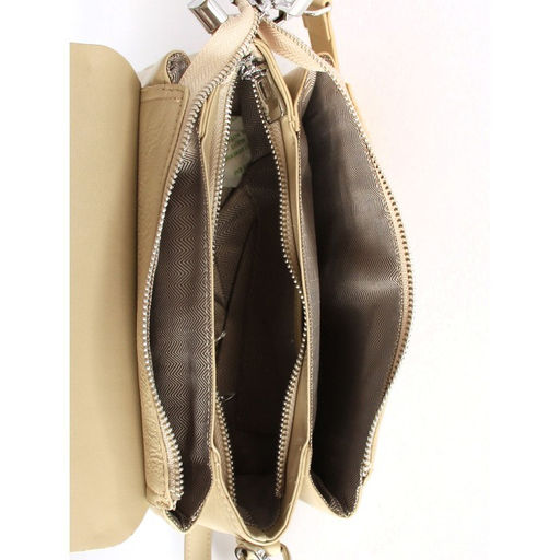 Сумка женская натуральная кожа GU 2033-6638, 3отд, плечевой ремень, бежевый SALE 265816 - Adelia фото 8