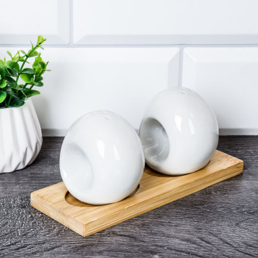 Набор для специй 2 предмета / NS239 /уп 80/ на деревянной подставке - Галеонтрейд фото 3