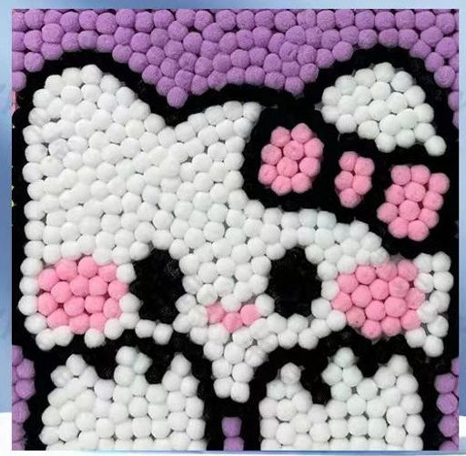 Картина из помпонов на подрамнике Draw Me! Cute cat, (20 х 20 см)