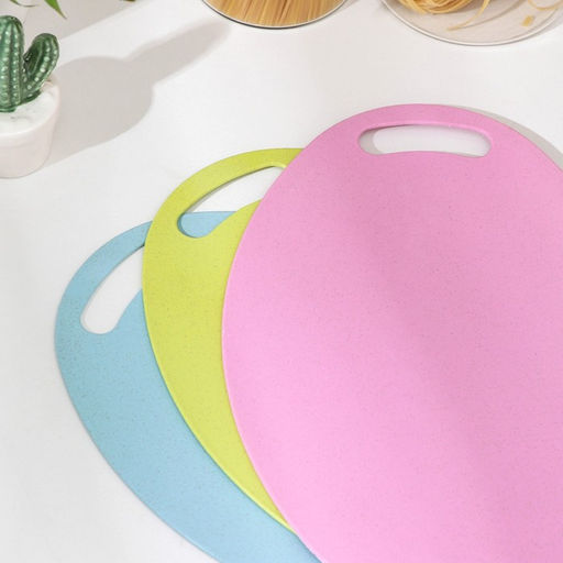 Доска разделочная пластиковая овальная Доляна Симплекс, 3121 см, цвет МИКС  фото 5