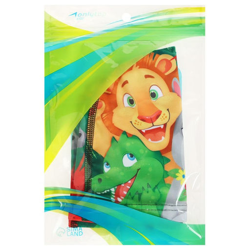 Шапочка для плавания детская ONLYTOP Swim «Зверята», тканевая, обхват 46-52 см