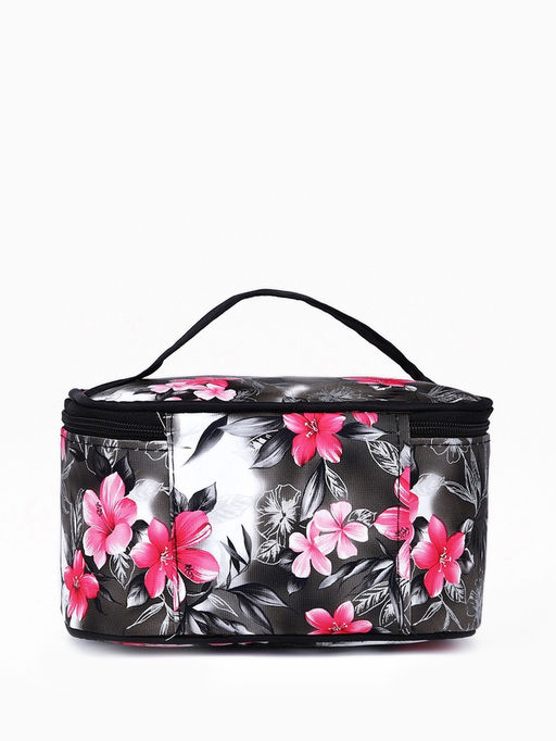 Косметичка на молнии, с ручкой, чёрная