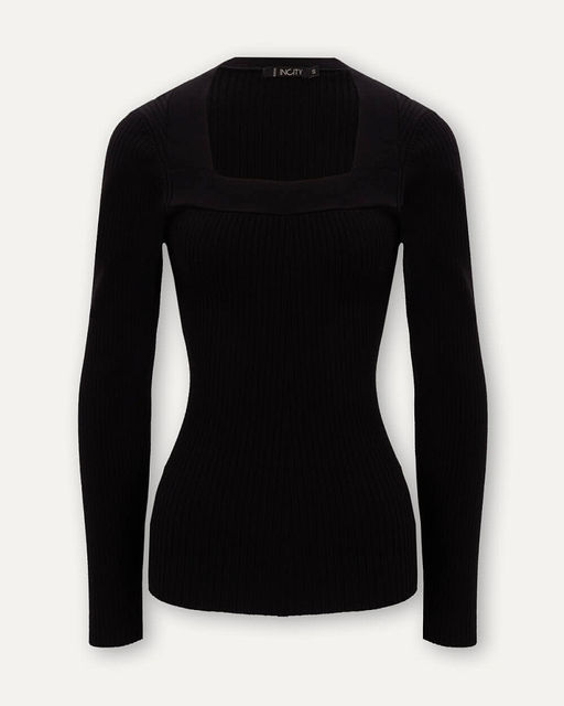 Джемпер в тонкий рубчик - Incity фото 5