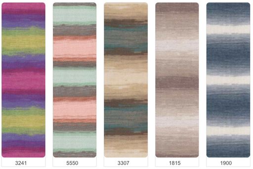 Цена за 5 мотков пряжи Diva Batik