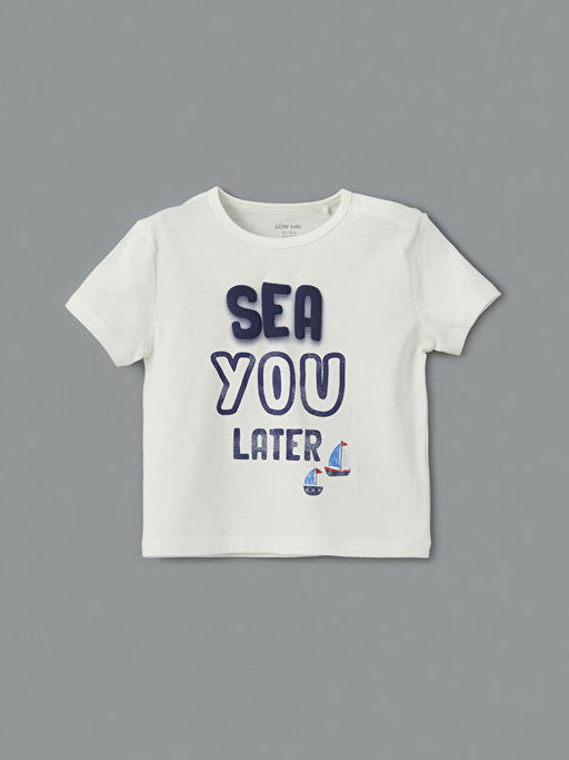 Bisiklet Yaka Bask?l? Erkek Bebek Pijama Tak?m?