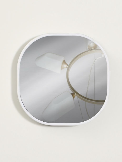 Цена за 3 шт. Зеркало карманное Узор, с подставкой, 8?8 см, белое - Qf фото 4