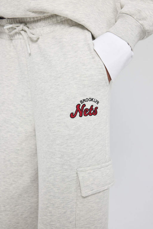 DeFactoFit NBA Brooklyn Nets Широкие спортивные штаны с карманом  фото 6