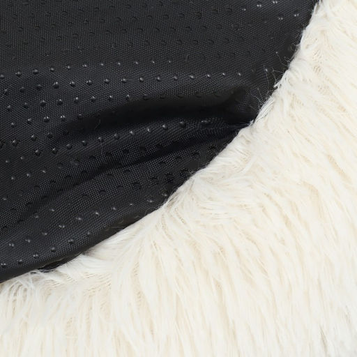 Лежанка для собак и кошек, длинный мех, 80 х 80 х 25 см, молочная - Пижон фото 13