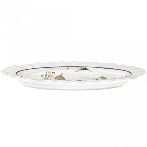 Ландыши Блюдо овальное фарфоровое 317х196х32мм, с деколью, волнистый край, в индивидуальной коробке (Китай) - Домашняя мода фото 3