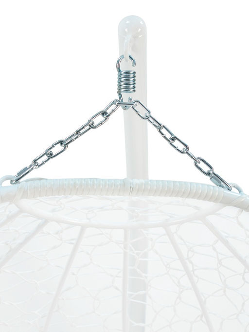 Кресло - кокон подвесное «Добрыня», 133×112×193 см, с искусственным ротангом, белое, с бежевой подушкой