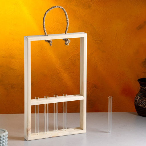 Подарочный ящик «Рамка», 26×5×40 см, деревянный, 5 колб