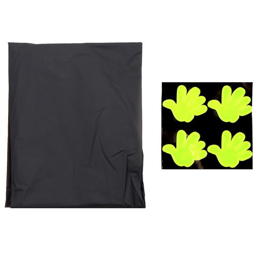 Дождевик детский со светоотражающими наклейками, рост 120-160 см