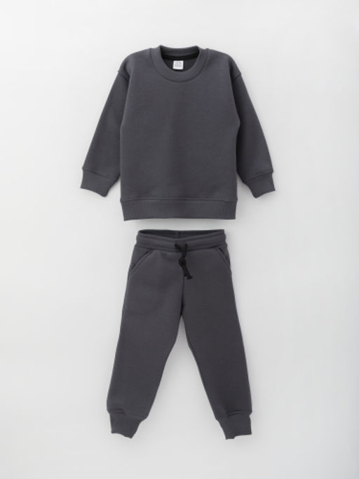 Костюм детский трикотажный с начёсом, тем.серый - Lesi kids фото 12