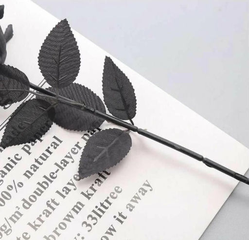 Роза черная одиночная Total Black / Высота 45 см.