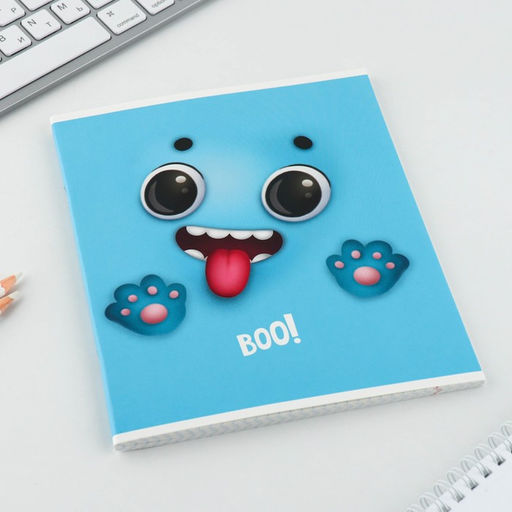 Тетрадь А5, 48 л на скрепке МИКС Boo!, обложка мелованный картон 230 гр., внутренний блок №1, в клетку 80 гр., белизна 96% - Artfox study фото 11