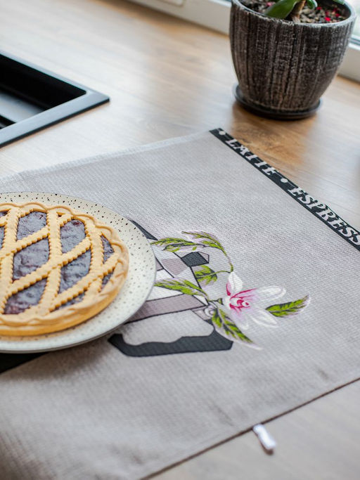 Комплект вафельных полотенец 48*60 см, 3 штуки (Мокко, черный) - Ивановотекстиль фото 6